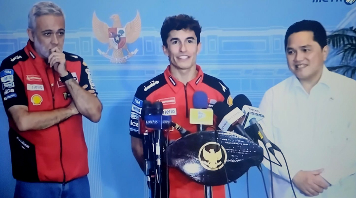 Presiden Prabowo Terima Kunjungan Juara Dunia MotoGP Marc Marquez dan Dua Pembalap Muda Indonesia.