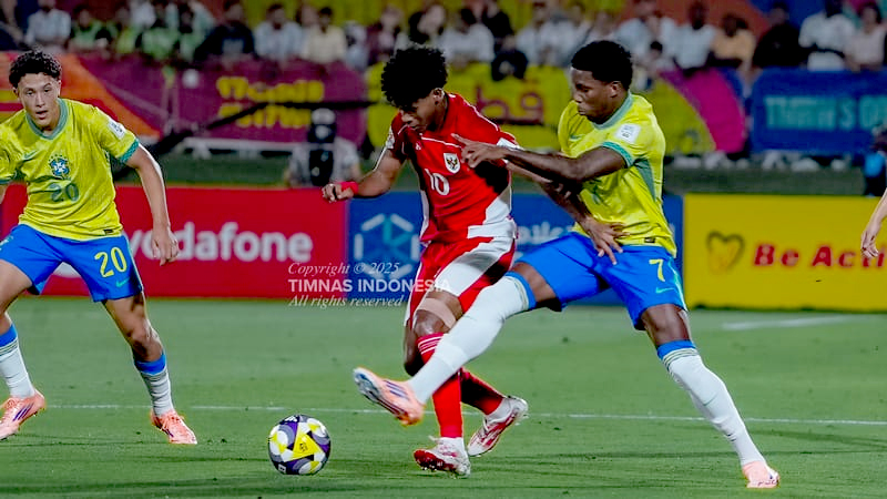 Kalah Kelas! Garuda Muda Indonesia Kalah 0-4 oleh Timnas Brazil U-17